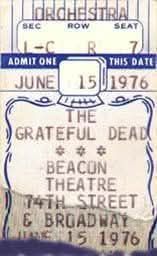 Grateful Dead live at Beacon Theater 6/14/76