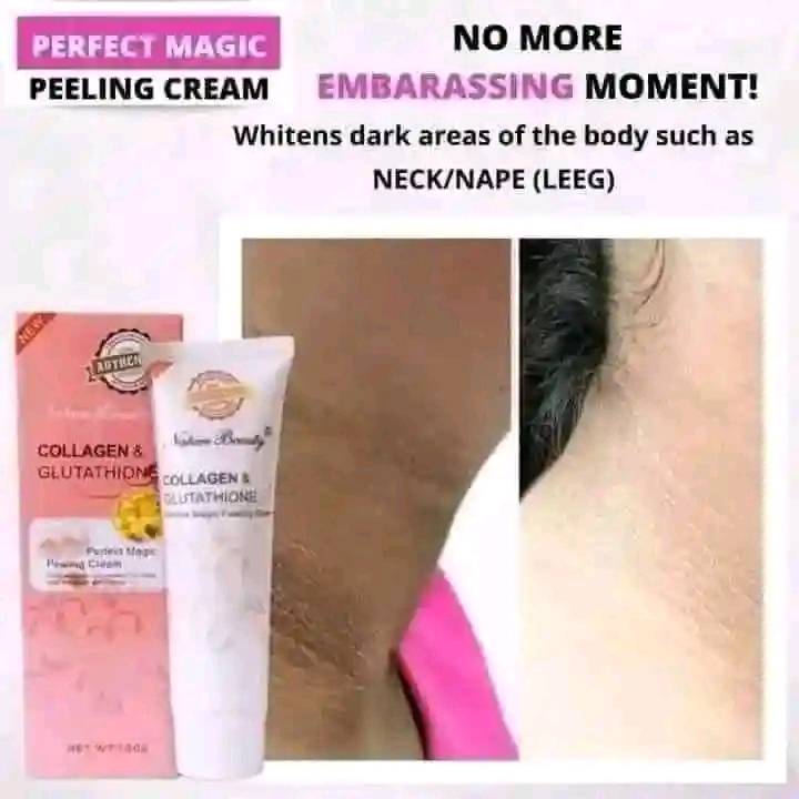 how to use collagen and glutathione peeling cream Nature Beauty COLLAGEN & GLUTATHIONE Perfect Magic Peeling Cream a Gen