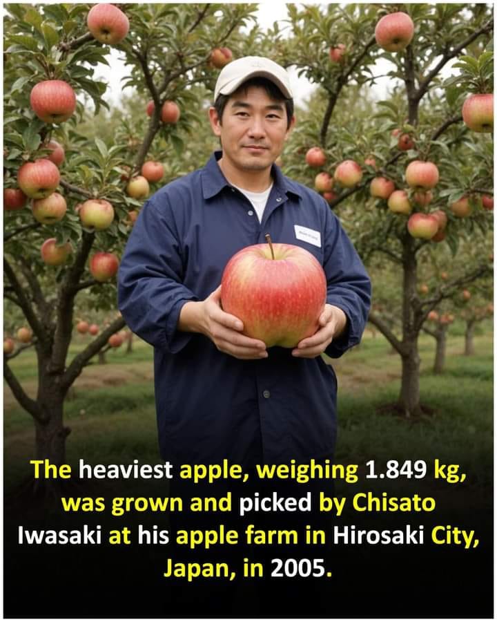 SHIGE by CHISATO IWASAKI【604t412】 Heaviest apple grown in Japan weighed 1.849 kg