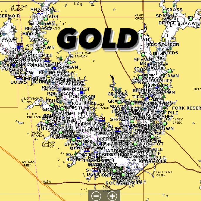 Lake Conroe Fishing Map – Waterproof, Detailed Map With Marked Fishing Areas & Boat Ramps