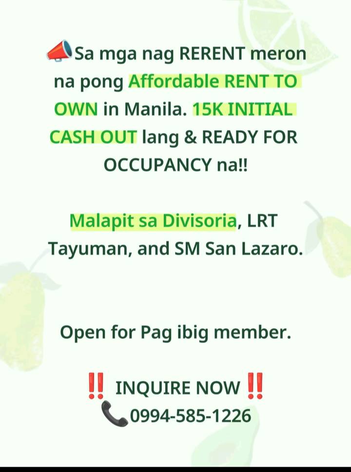 Rent To Own Condominium Unit