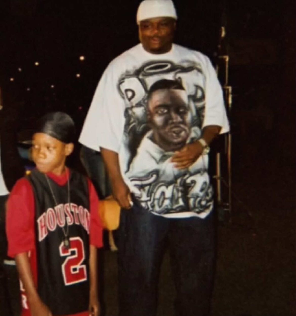 Lil Pat & his uncle Big Hawk on the set of “Swang” video 2005 Lil