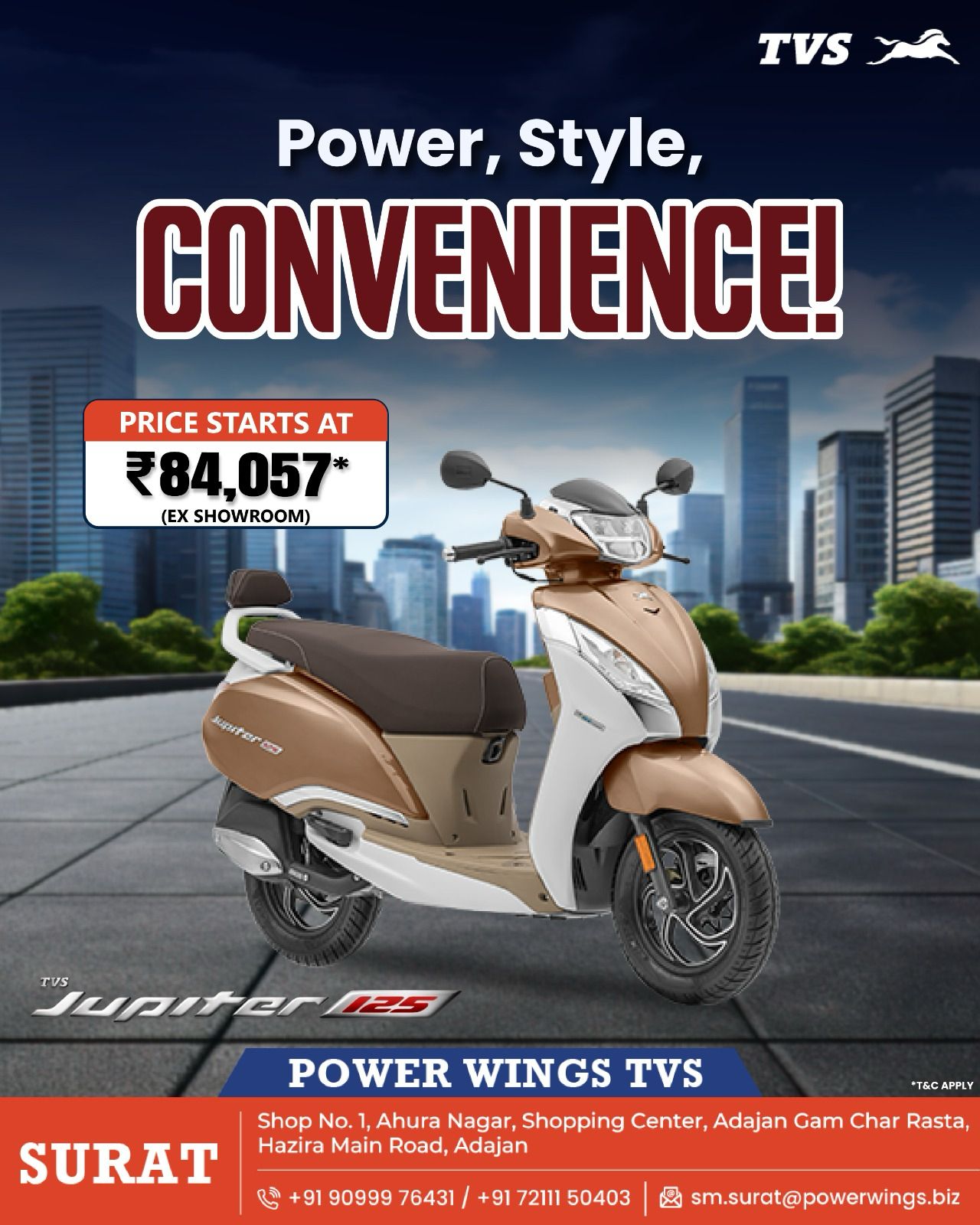 Power, Style & Convenience – All in One Ride! Presenting the TVS