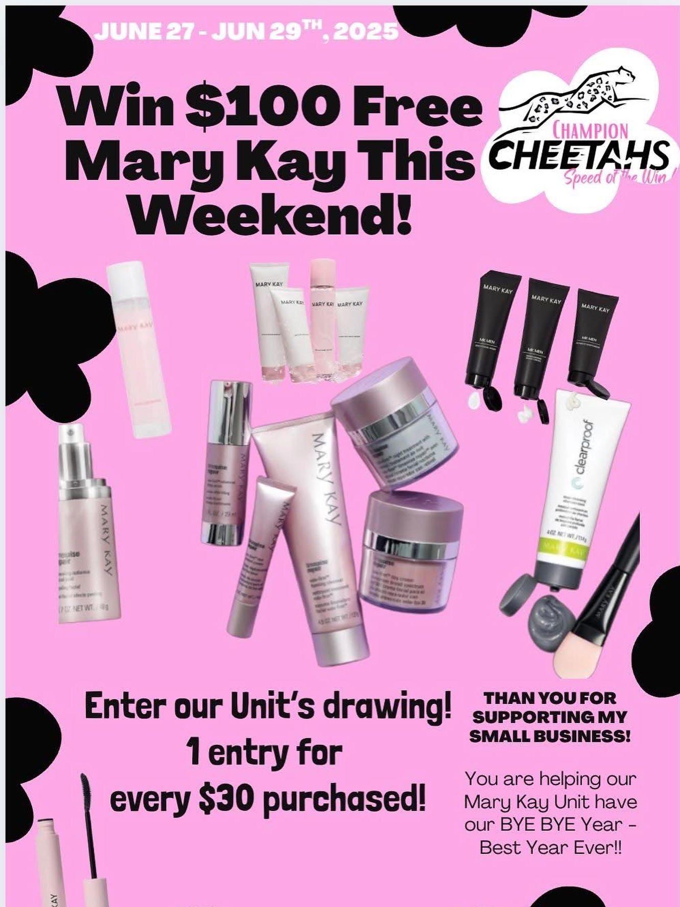 Cleta - I am going to do a $100 drawing for free Mary Kay!! Get your ...