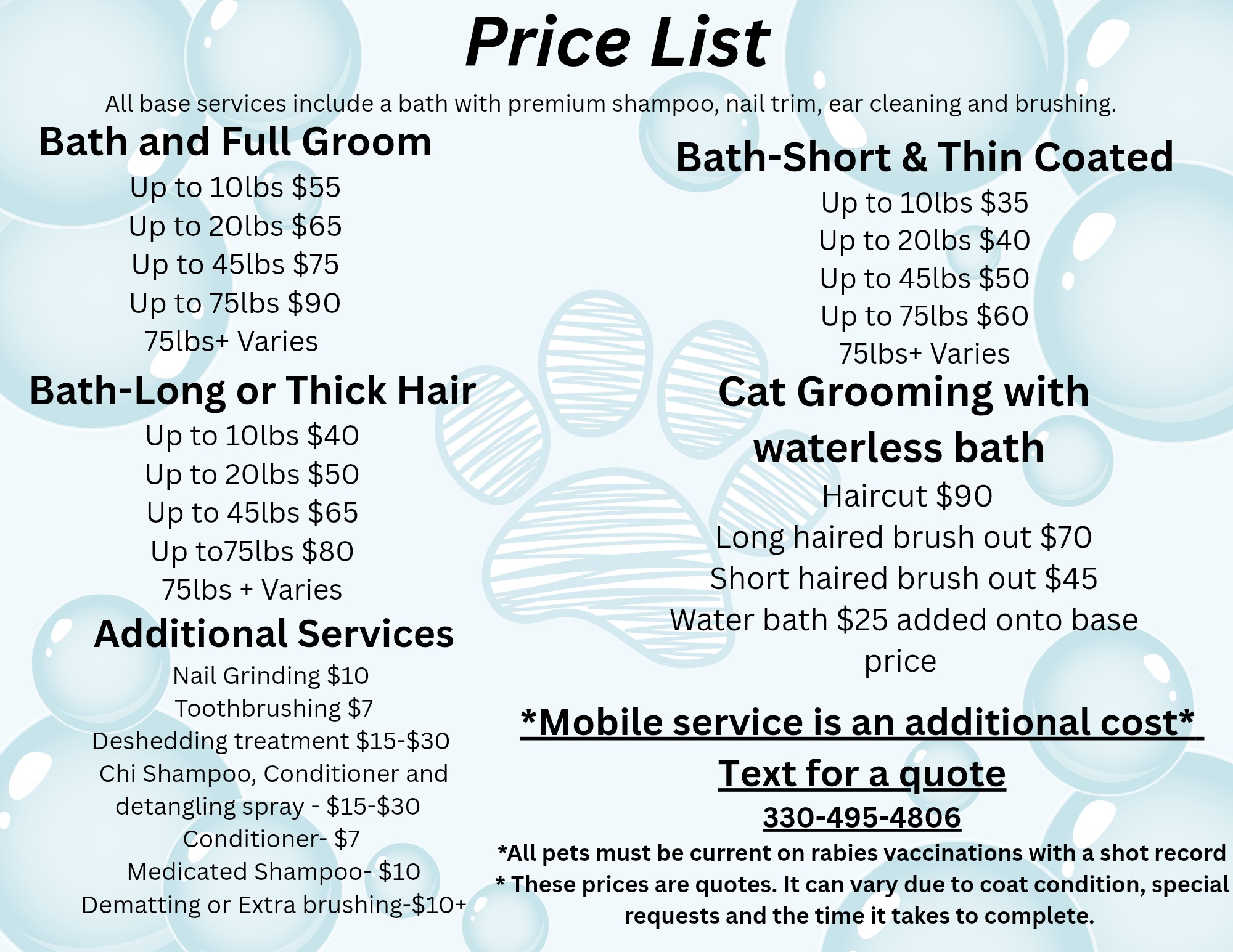 Photo inspiration: Picture Idea: Furr Ever Fabulous Mobile Pet Spa