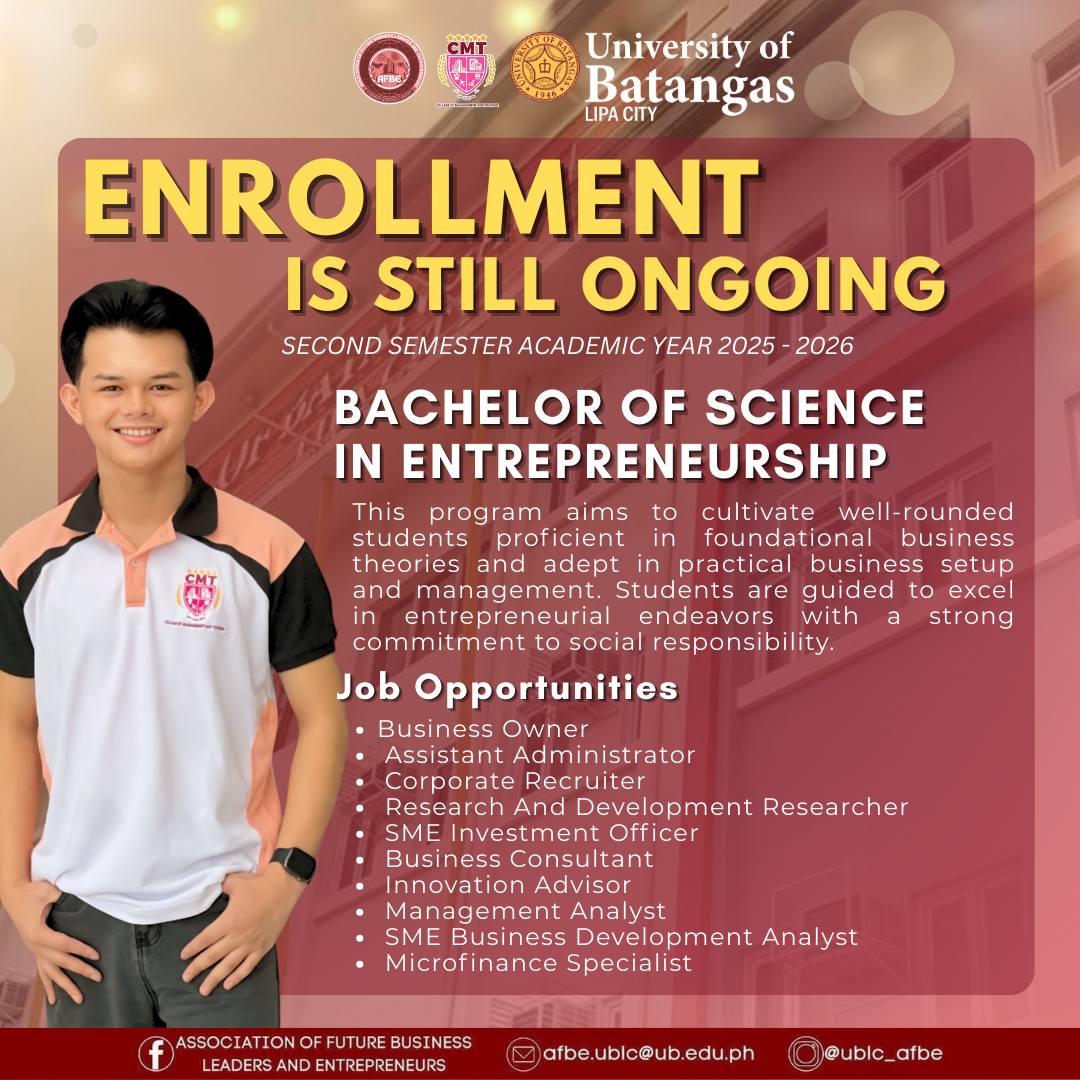 Association of Future Business Leaders and Entrepreneurs - UB Lipa City ...