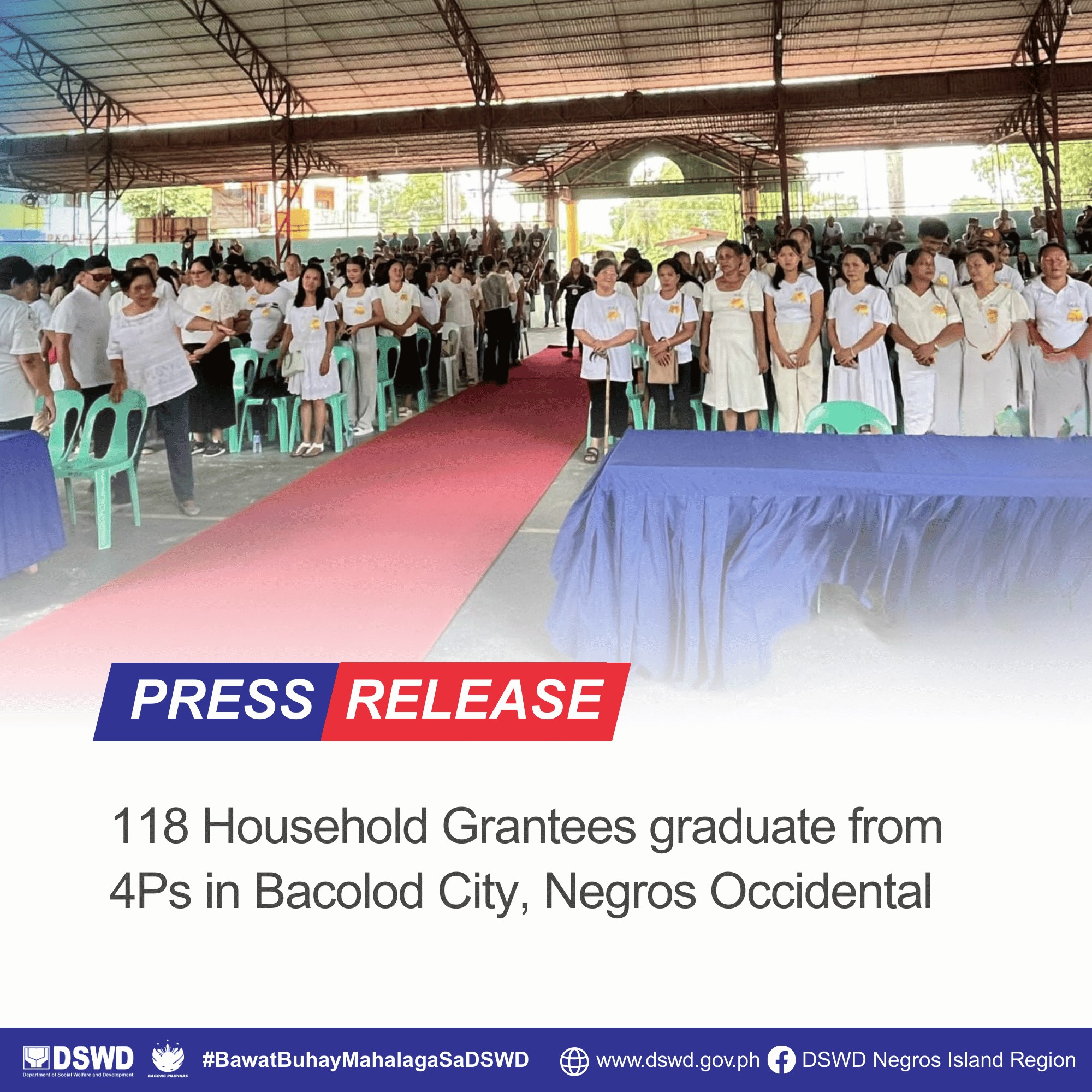 DSWD - 𝗣𝗿𝗲𝘀𝘀 𝗥𝗲𝗹𝗲𝗮𝘀𝗲: 𝟭𝟭𝟴 𝗛𝗼𝘂𝘀𝗲𝗵𝗼𝗹𝗱 𝗚𝗿𝗮𝗻𝘁𝗲𝗲𝘀 𝗴𝗿𝗮𝗱𝘂𝗮𝘁𝗲 𝗳𝗿𝗼𝗺 𝟰𝗣𝘀 𝗶𝗻 ...