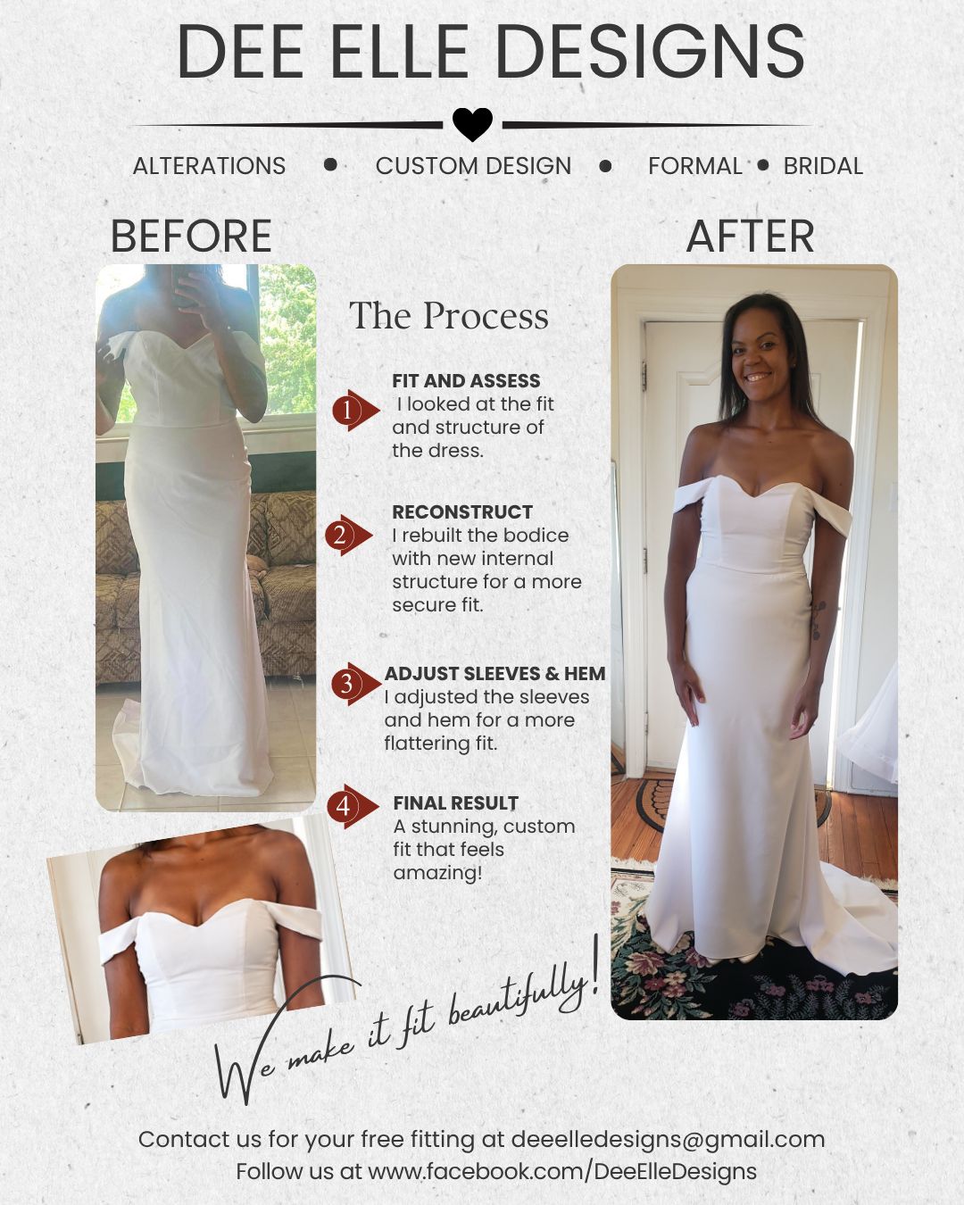 design your own bridesmaid dress online free Custom bridal alterations and by Dee Elle Designs WMD1351 Black