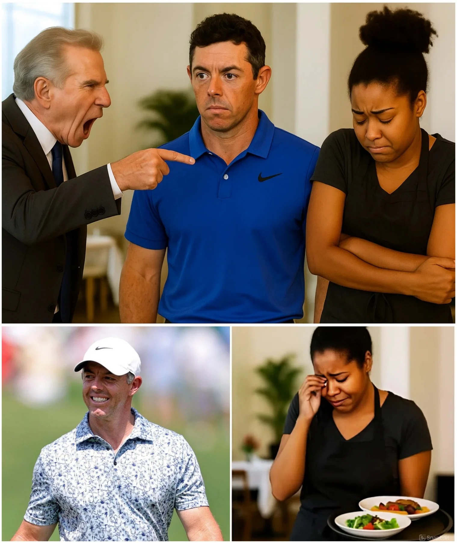 Greenside - A Black waitress was fired for helping Rory McIlroy, but ...