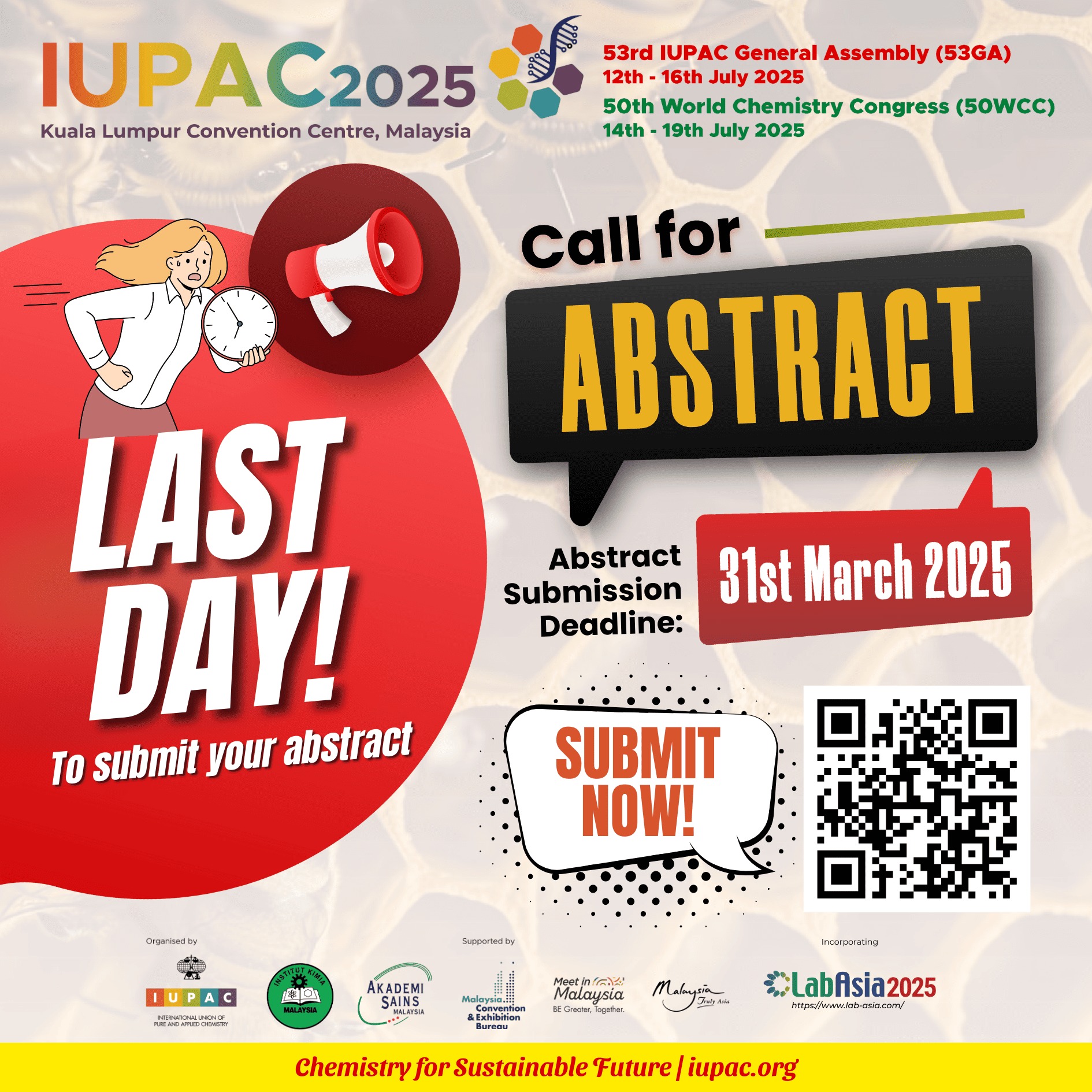 IUPAC - 🚨 It’s now or never! ⏳ Last day to submit your abstract for # ...