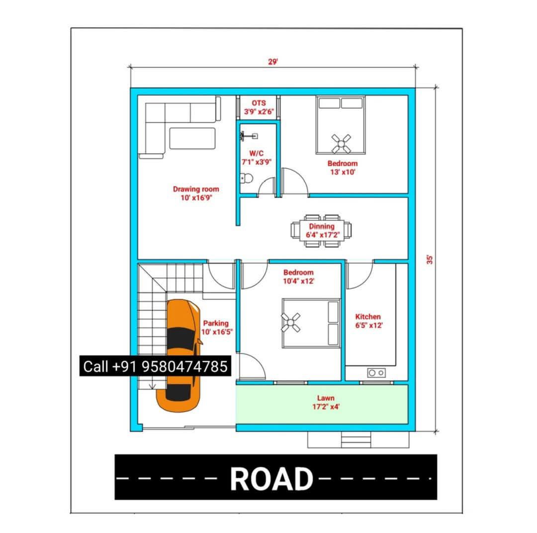 Houseplansdaily.com | Call or WhatsApp +91 9580474785 घर का नक्शा ...