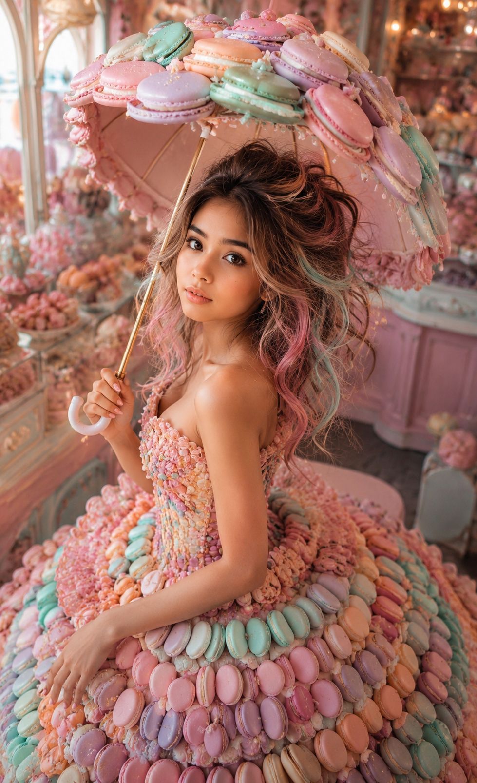 Ameri（アメリ）の「FLUFFY MACARON DRESS（ワンピース）」 - WEAR