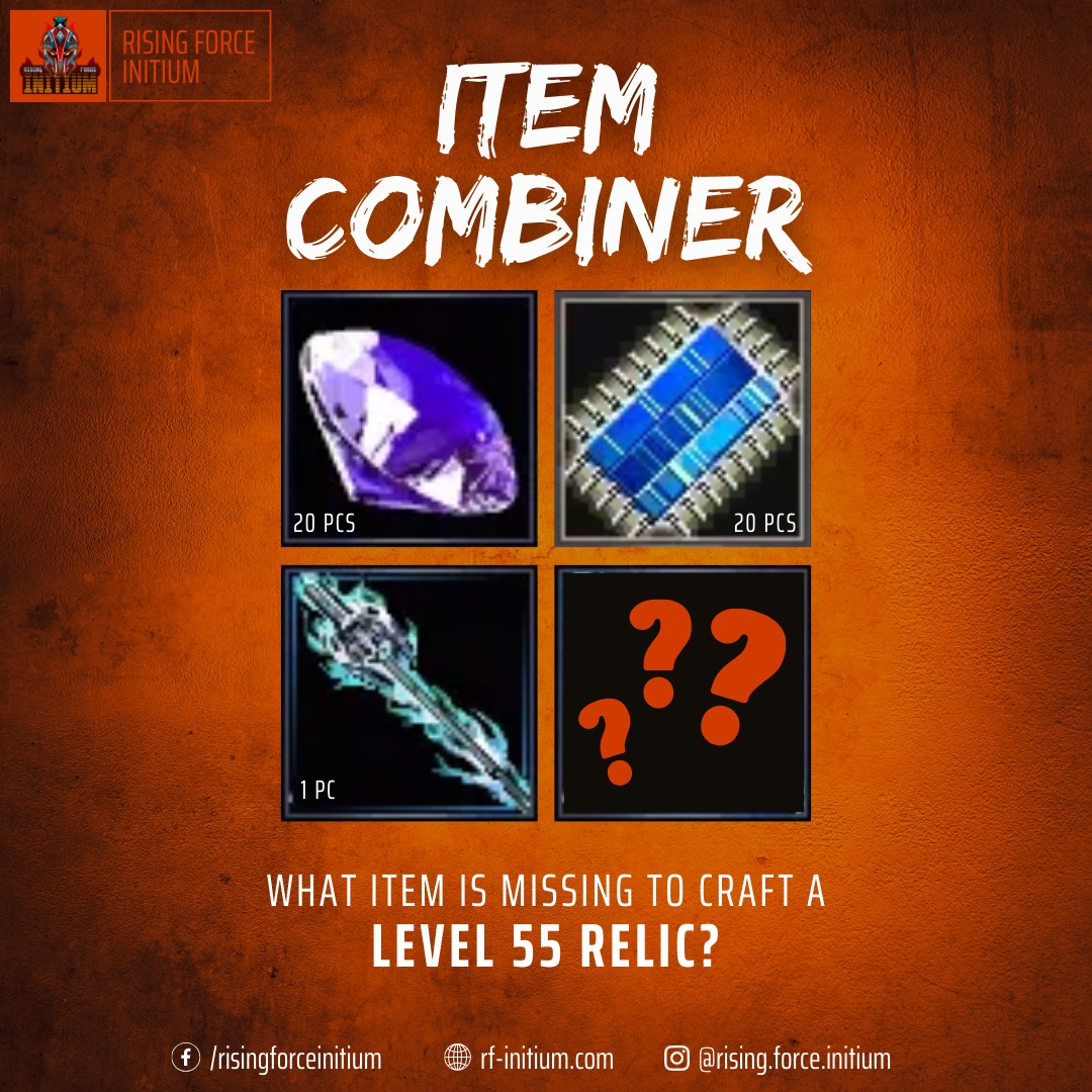 Rising - Item Combiner: What is the missing item to craft a level 55 ...