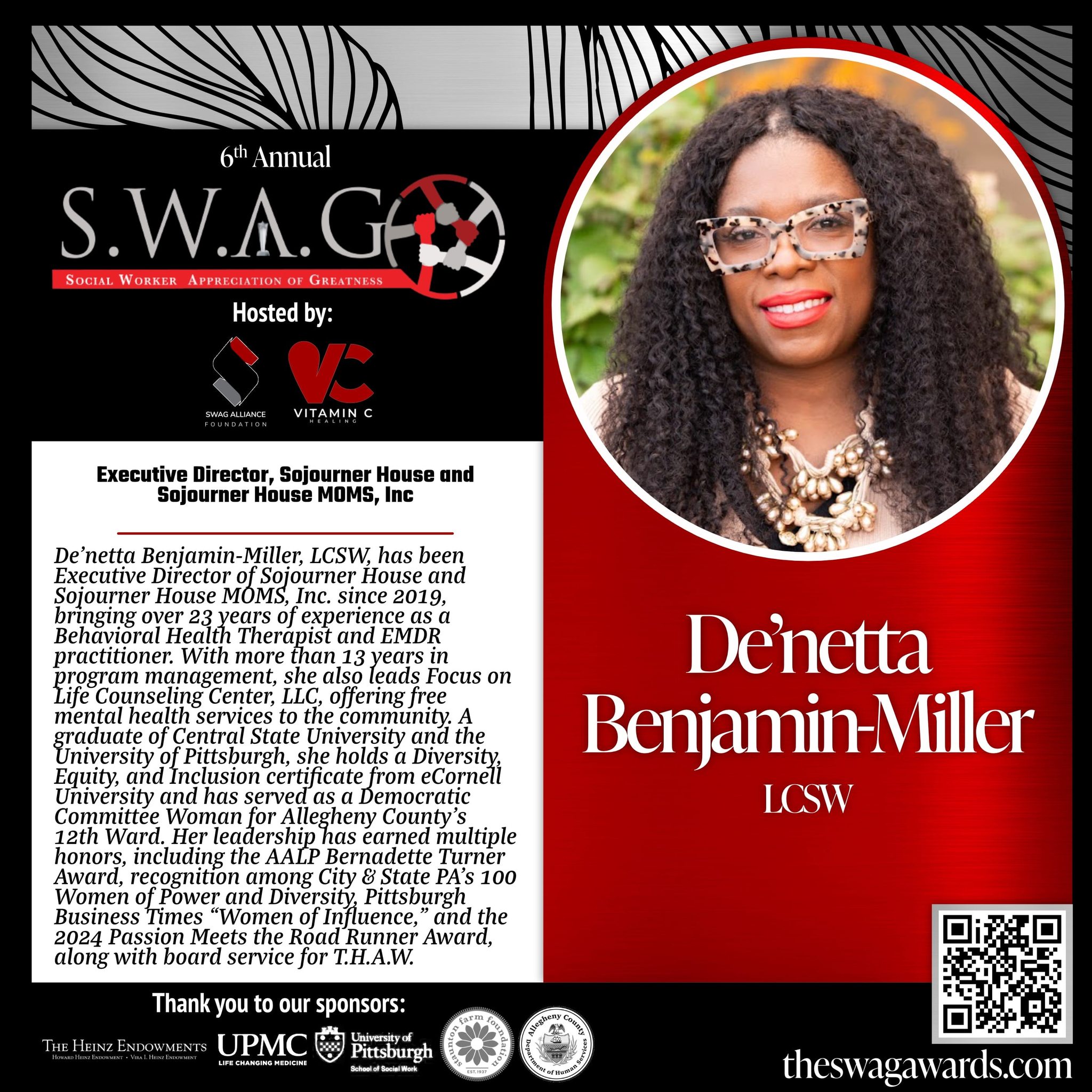 Swag - Meet 2026 SWAG Awardee: De’netta Benjamin-Miller, LCSW De’netta ...