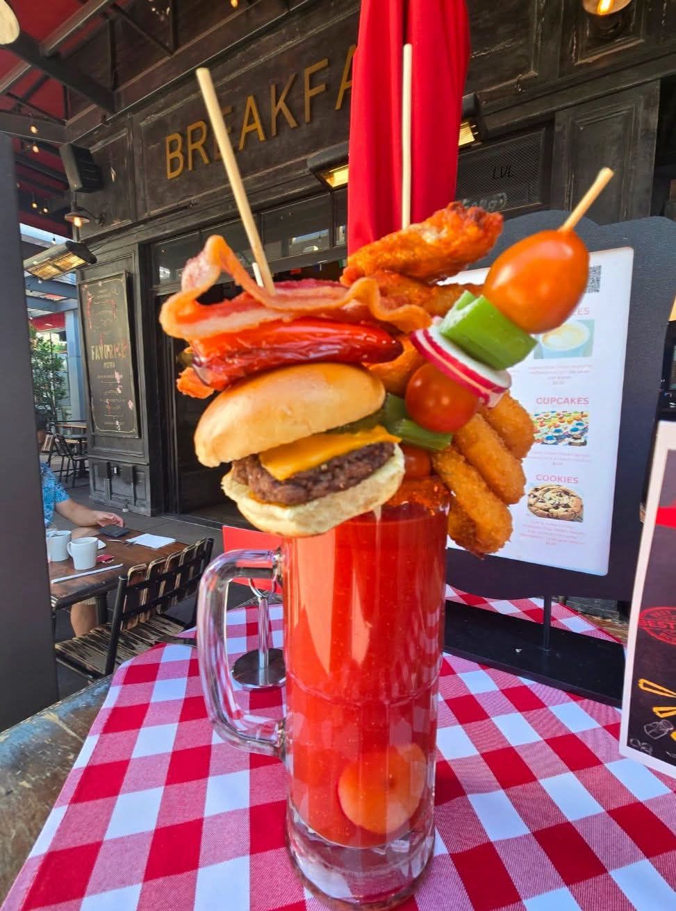 The infamous House Special Bloody Mary from Favorite Bistro on the