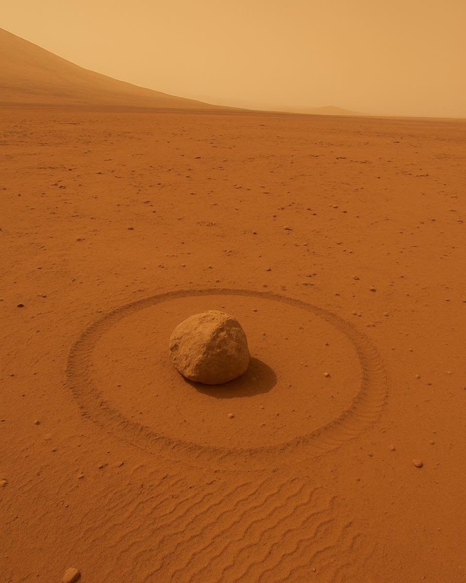 Mars - 🌑🔴 A Strange Spherical Rock on Mars! This unusual stone found by ...