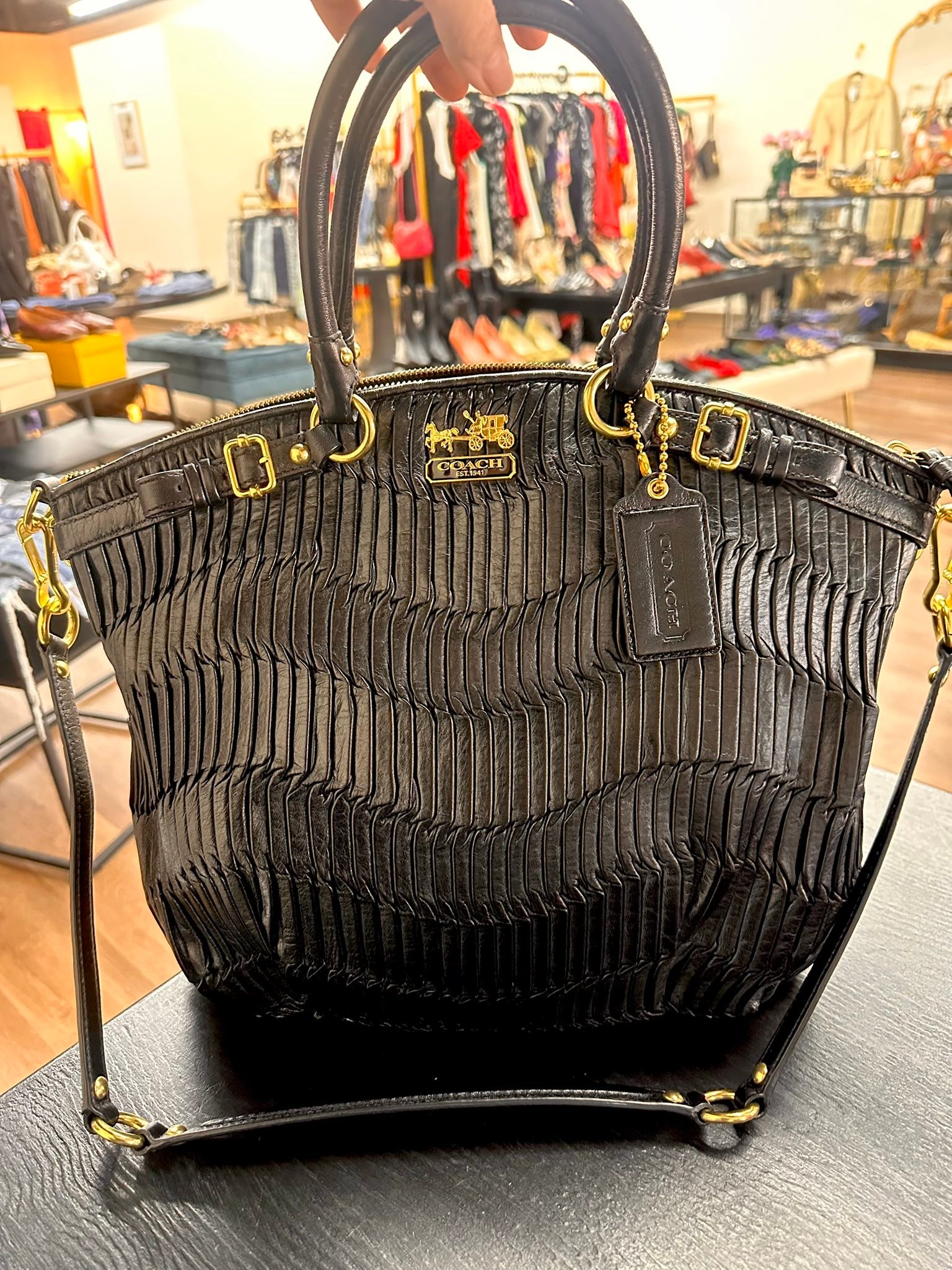 バッグ Y2K COACH Madison Gathered Satchel Bag