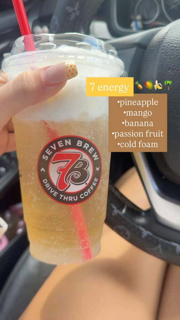 Seven energy • pineapple • mango • banana • passion fruit cold