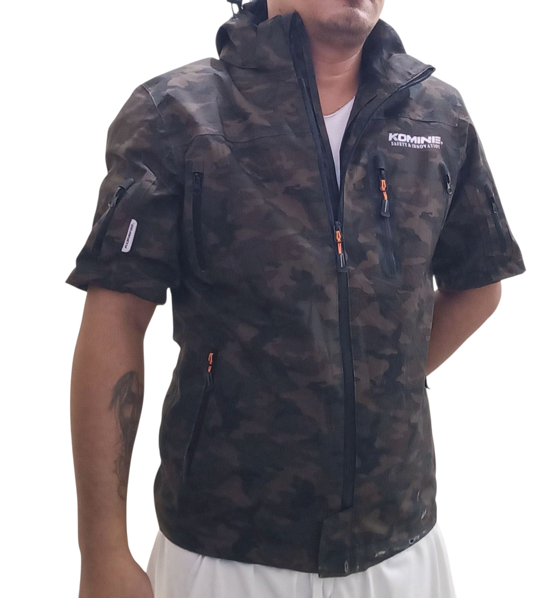 Komine JK-555 WP Protection 3L Parka, a waterproof riding hoodie 