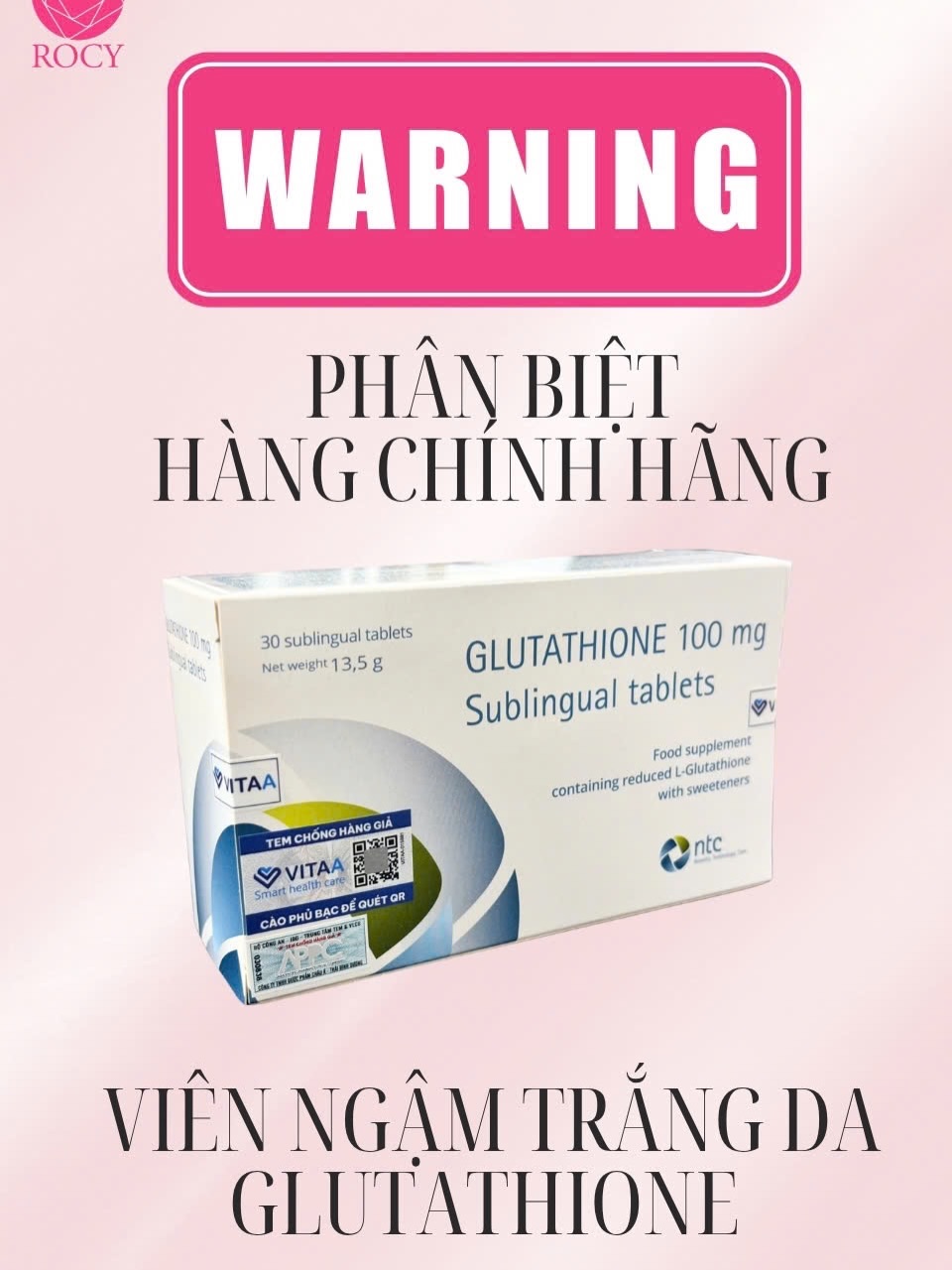 🚨 CẢNH BÁO KHẨN: Viên ngậm trắng da Glutathone 100mg GIẢ MẠO TRÊN THỊ TRƯỜNG 🚨 Quý khách hàng thân mến, Hiện nay trên thị trường đã xuất hiện nhiều sản phẩm