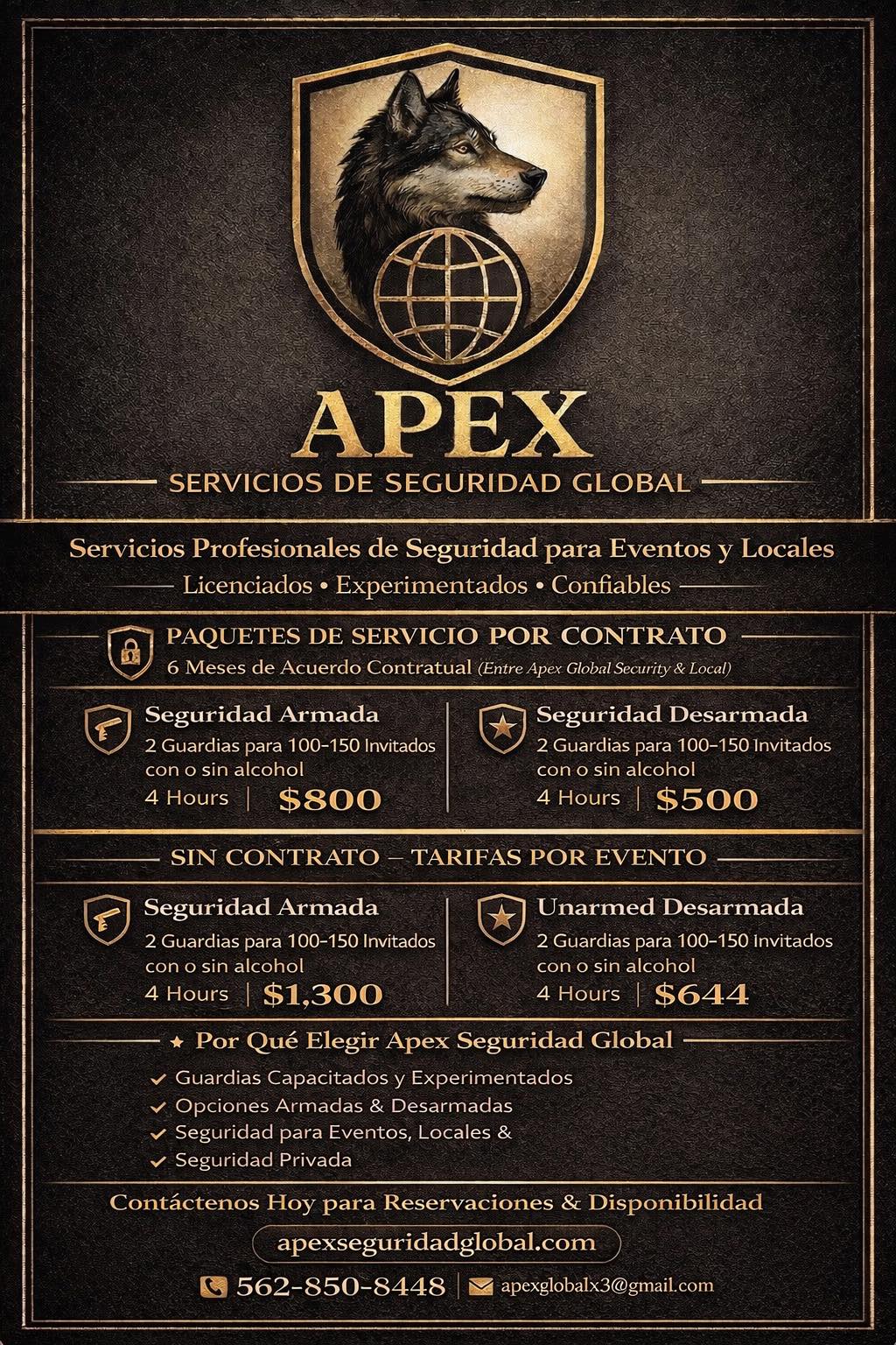 Apex Global Security service | Riverside CA