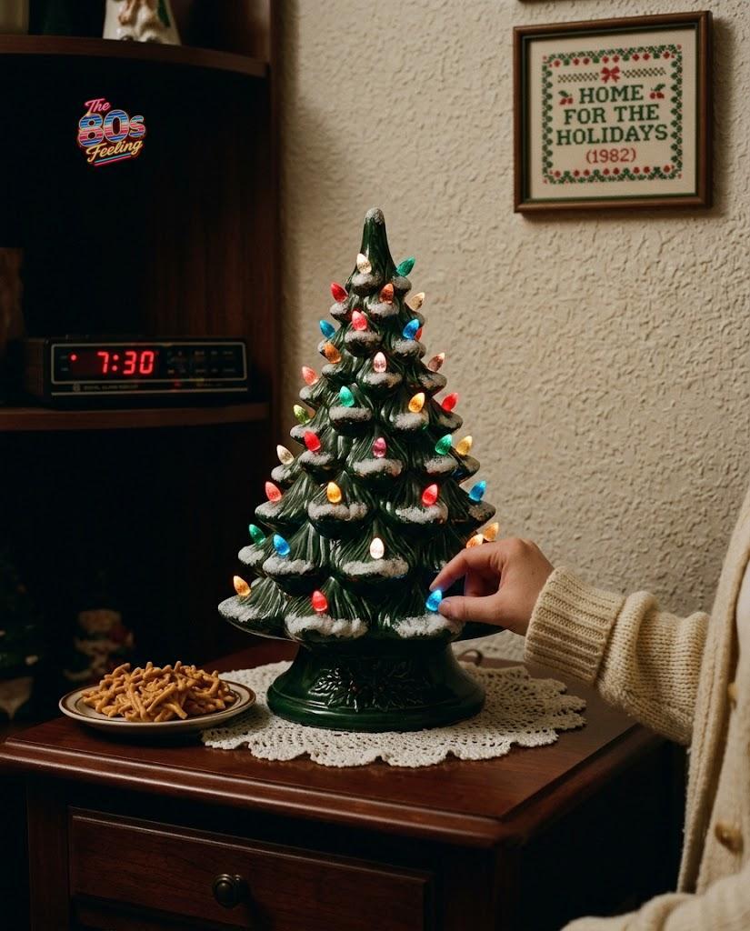 In the 1980s, the ceramic Christmas tree 🎄 was a beloved holiday