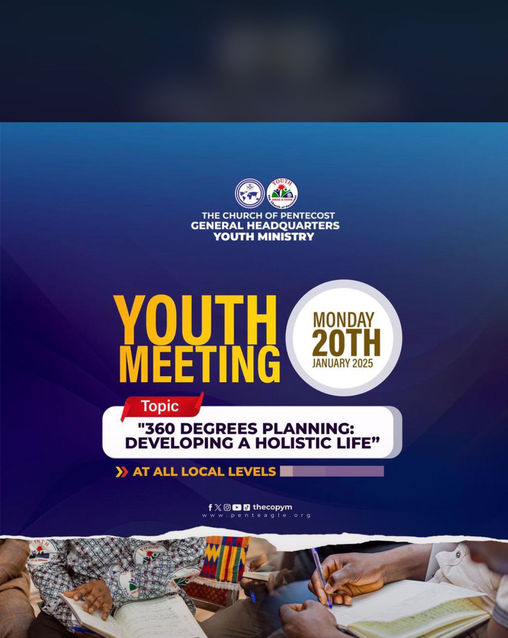 Join us for Youth meeting... - COP Redemption Centre Assembly | Facebook