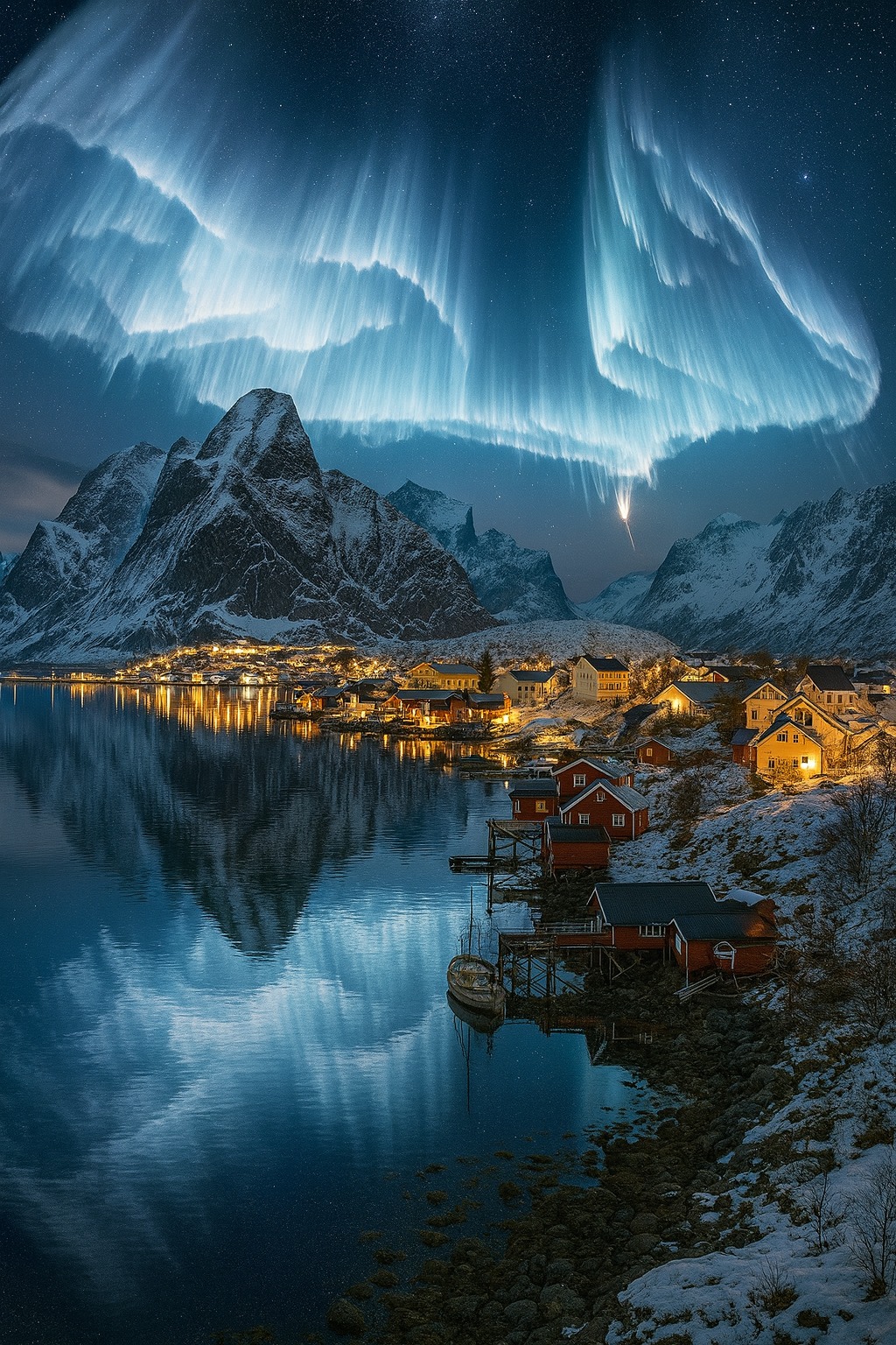 Otherworld - Incredibly Rare White Auroras from last night over Reine ...