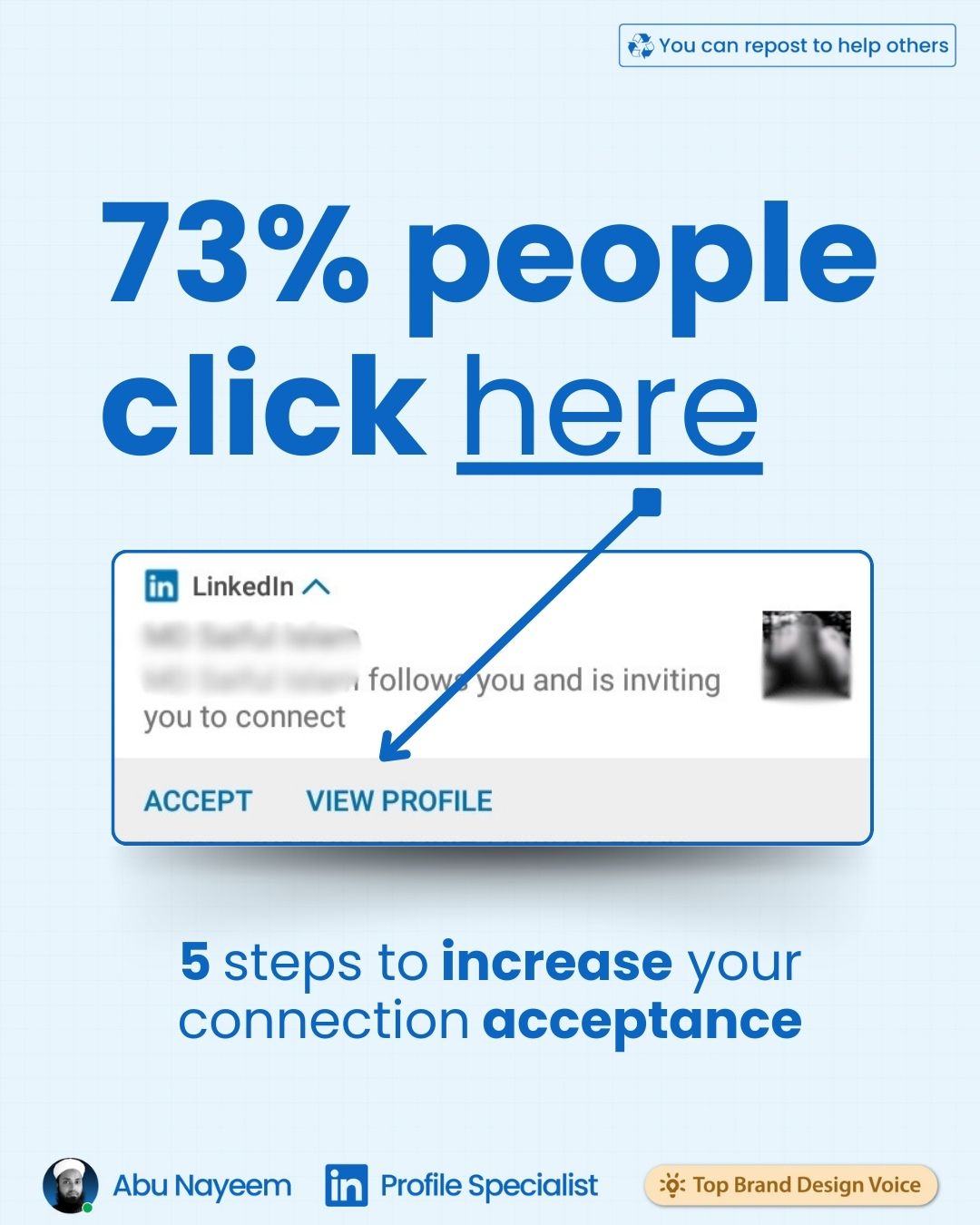 Infographics - Most Don’t Accept Your Connection. Why? 73% check your ...