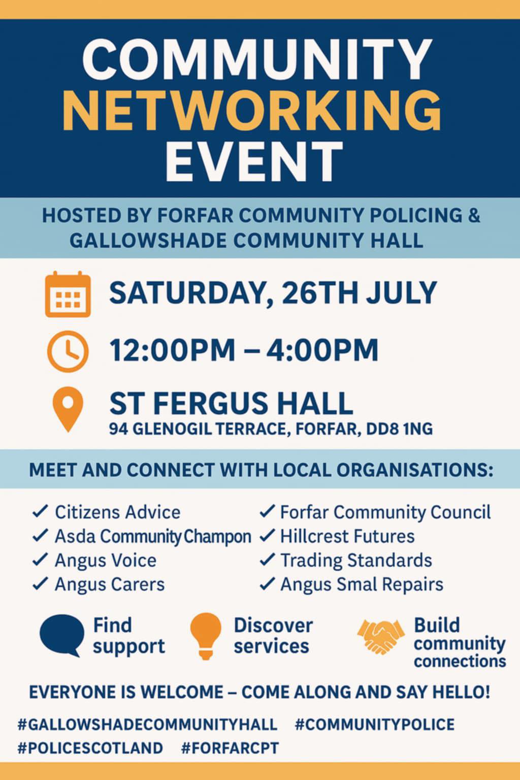 Comm - 🟦🔷🔶 COMMUNITY NETWORKING EVENT 🔶🔷🟦 Hosted by Forfar Community ...