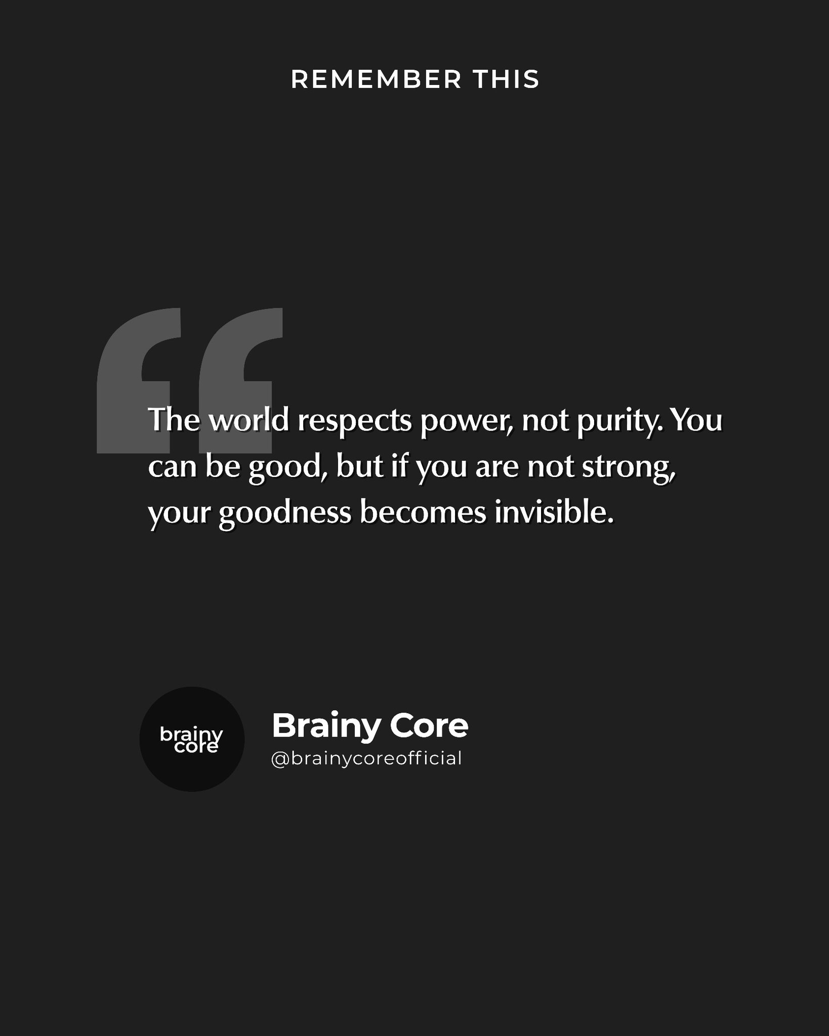 Brainy - Remember This... . . . . #stoicmindset #brainycore # ...