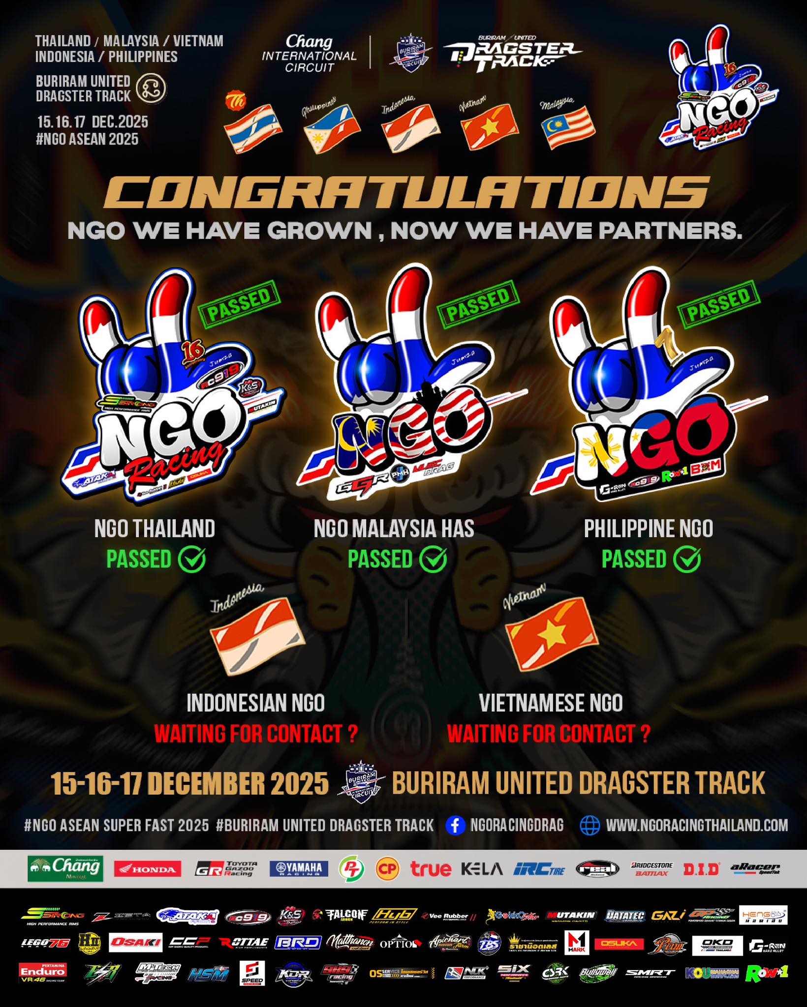 NGO THAILAND 🔊 Congratulations to... - NGO Racing Thailand | Facebook