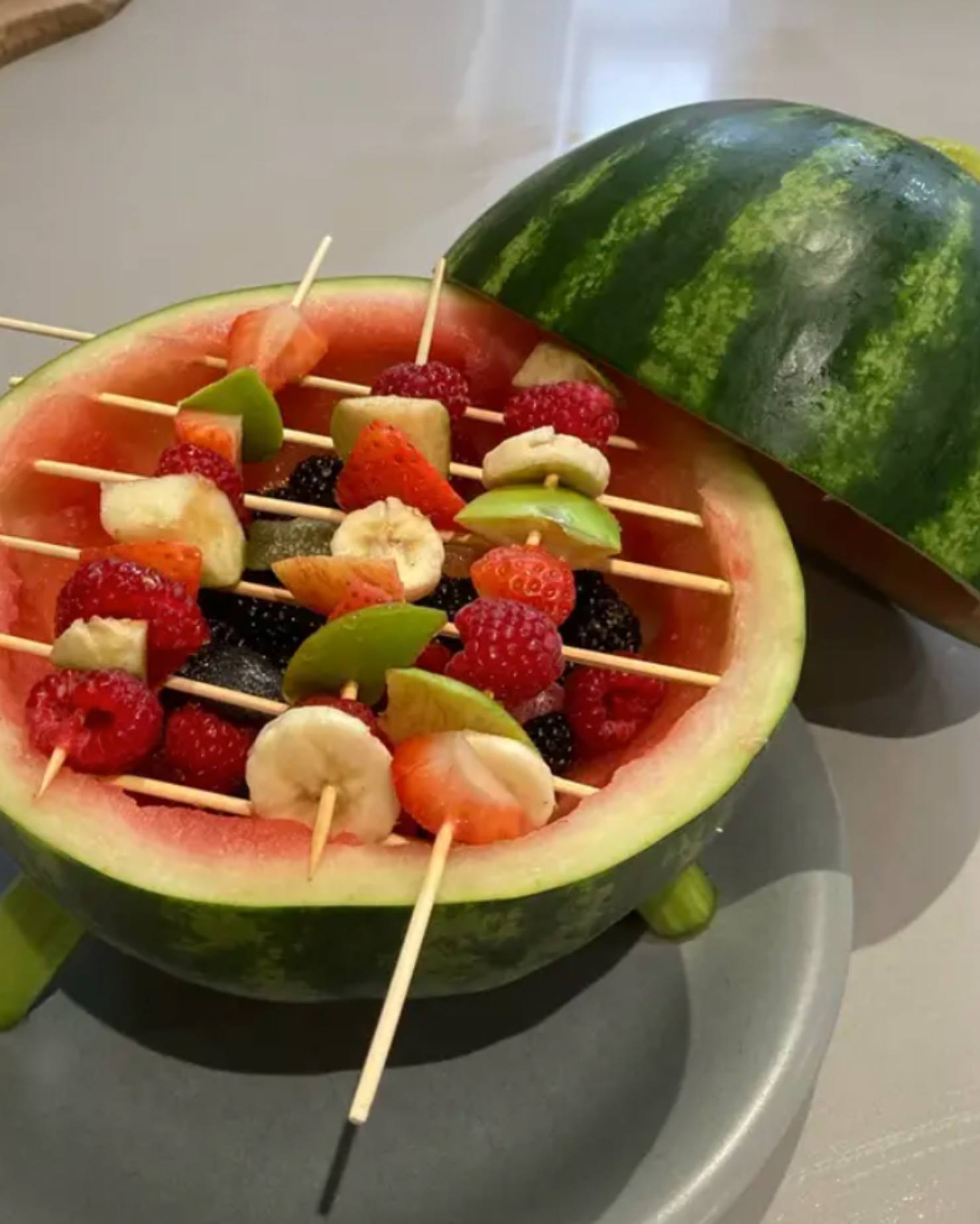 Watermelon wood slices for outdoor decor