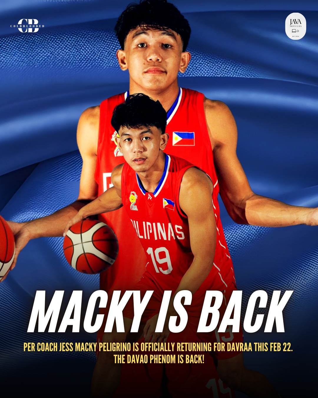 𝐂𝐨𝐥𝐝 - Coach Jess confirms it Macky Peligrino is back for DAVRAA 2025 ...