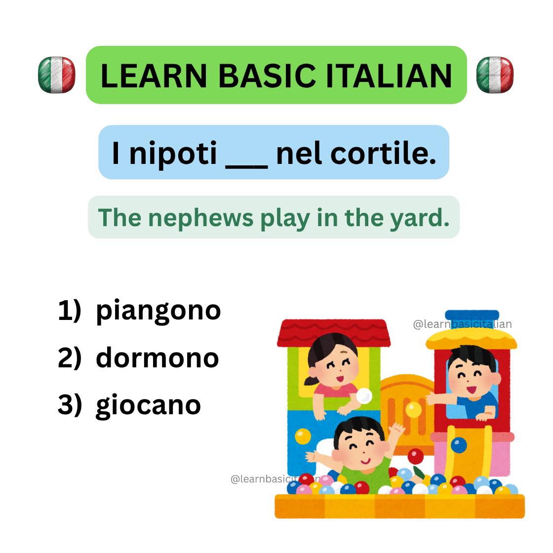 Learn - Italian for beginners 🇮🇹 . . . . . . . . . #learnitalian # ...