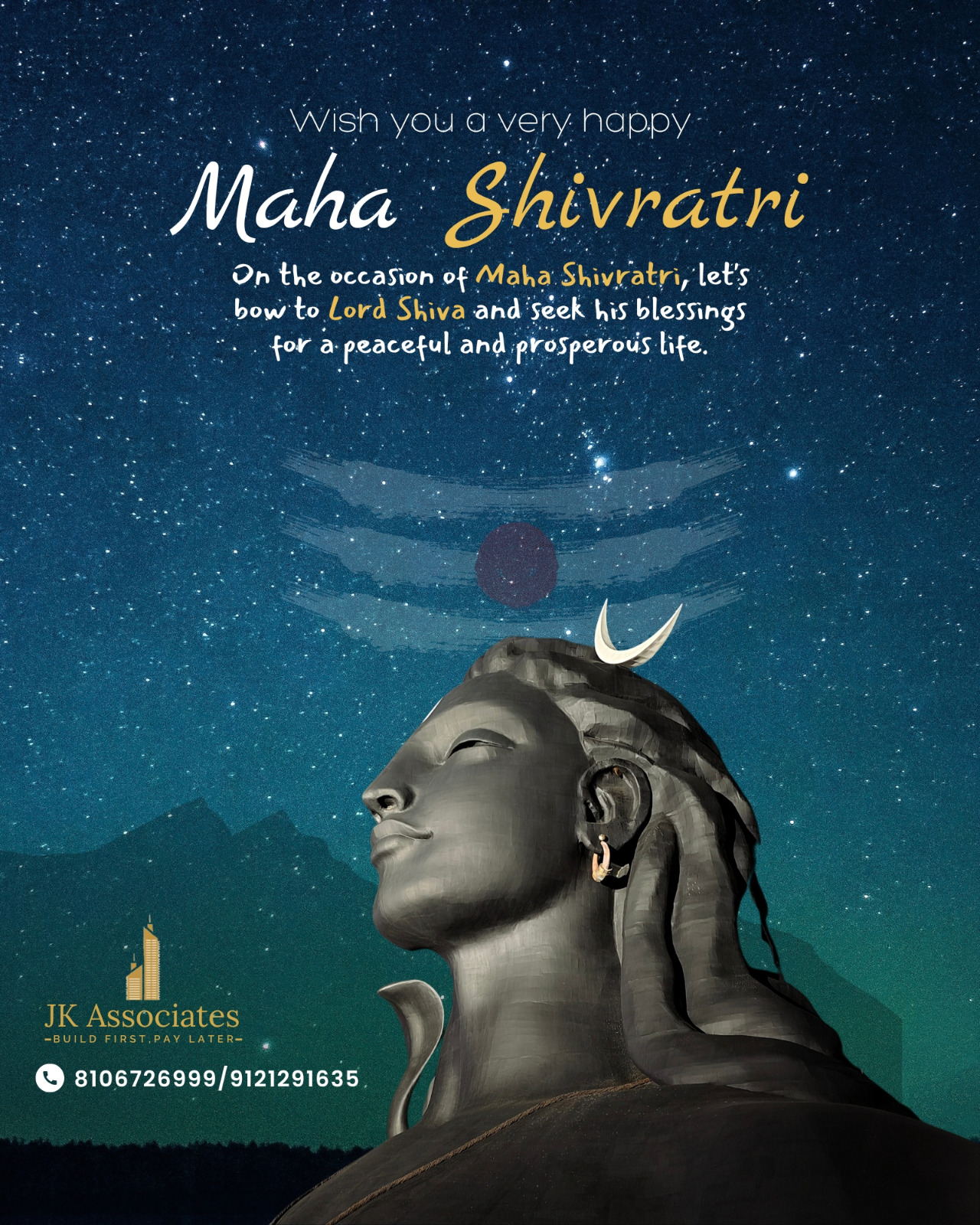 JK - Wishing You a Blessed Maha Shivratri! On this sacred occasion of ...
