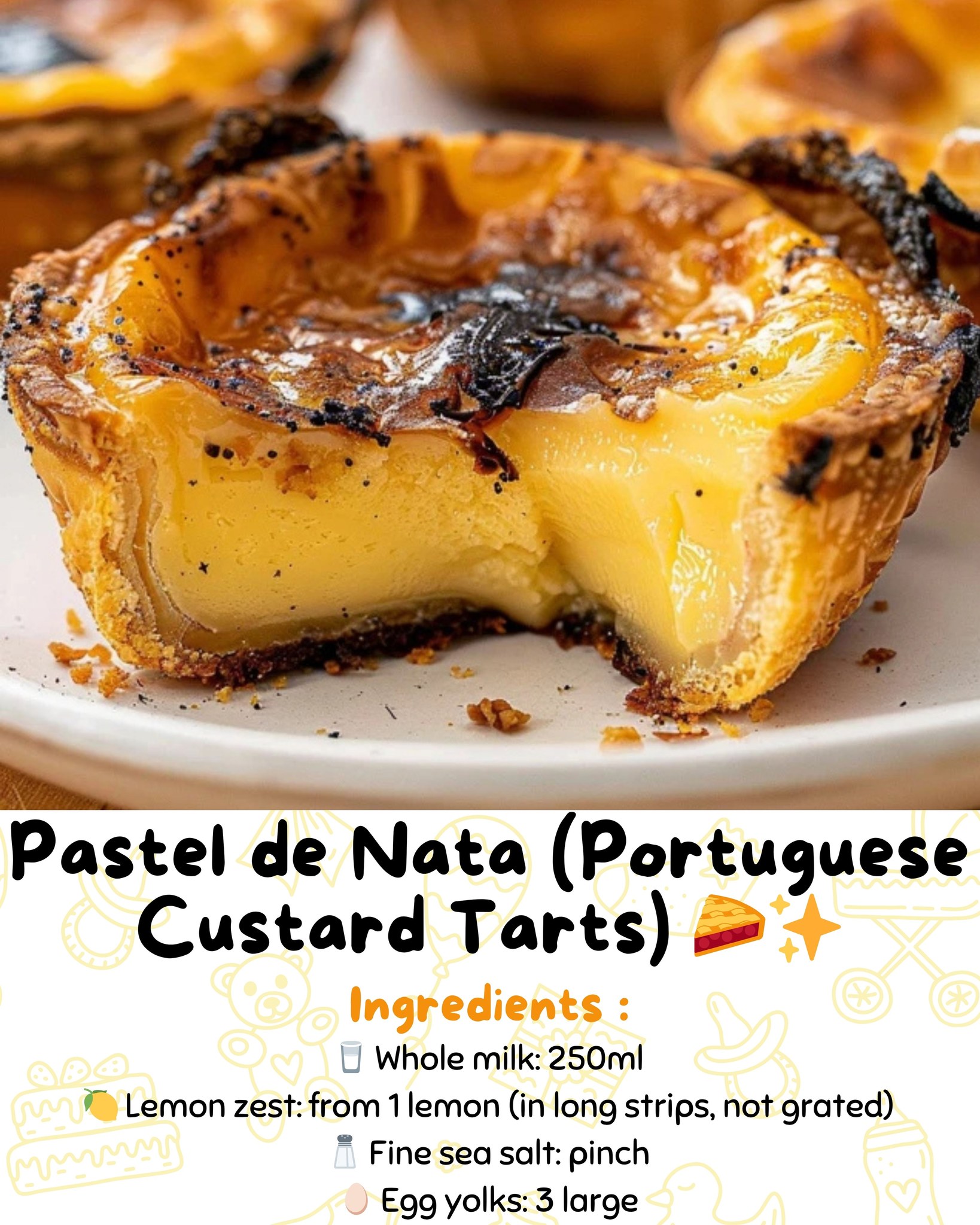 Stacy's - Pastel de Nata (Portuguese Custard Tarts) 🥧 A crisp, flaky ...