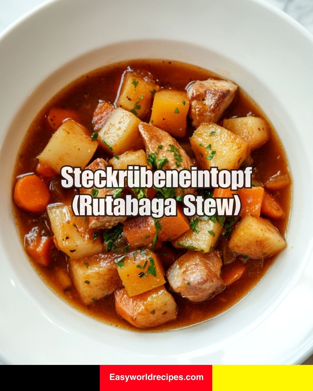 German - 🇩🇪 Steckrübeneintopf (Rutabaga Stew) 🥣 A German stew made with ...