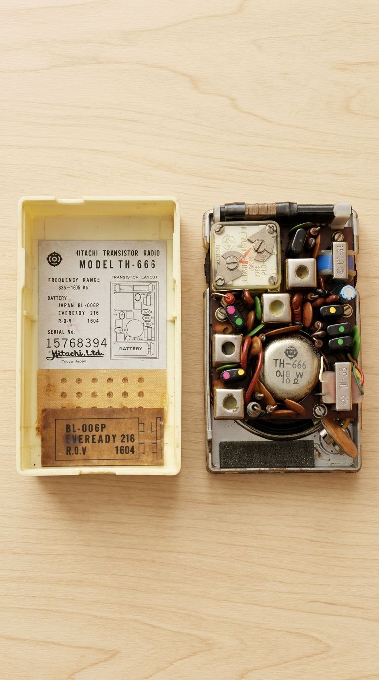 Hitachi Transistor 8 Radio, model TH-848 60s Vintage #hitachi
