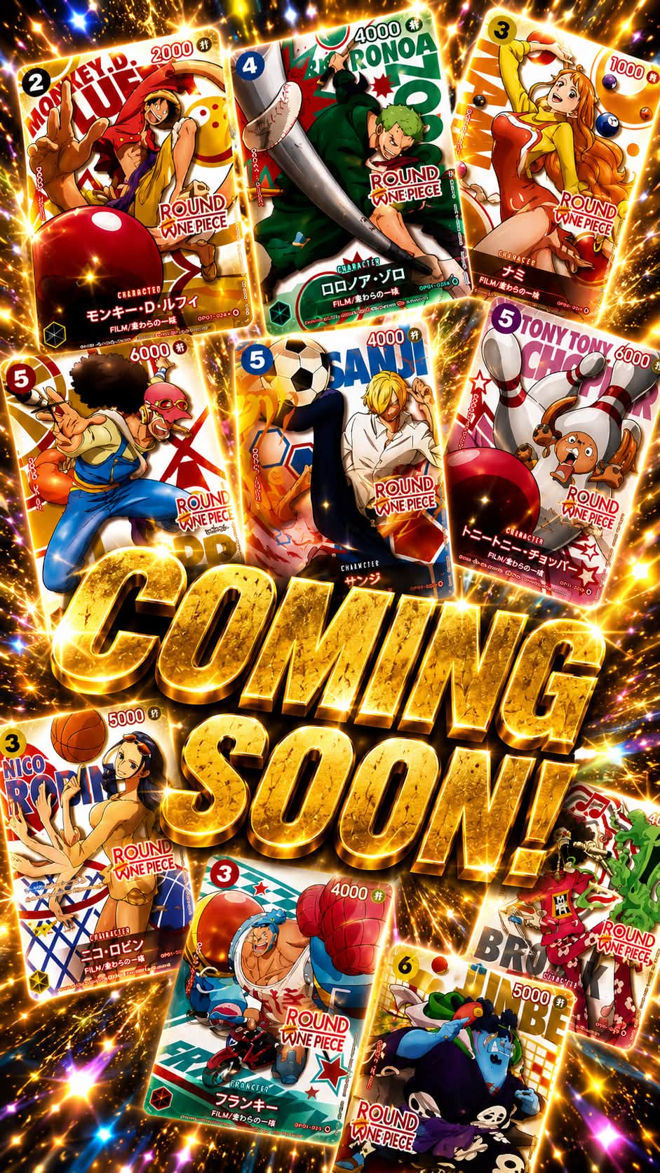 The ONE PIECE × ROUND1 Collaboration Cards are almost here