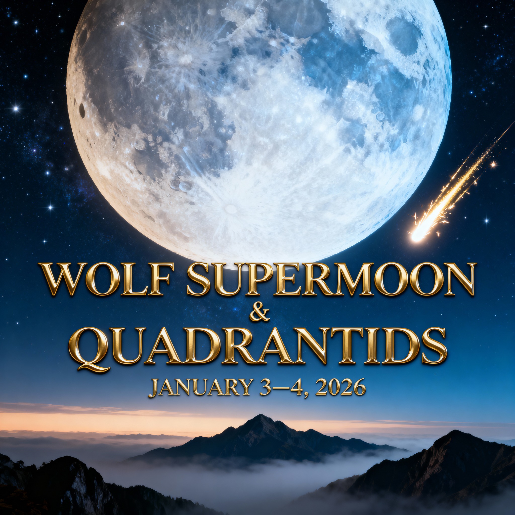The Celestial - 🌕☄️ January 3–4, 2026 | When the Wolf Supermoon Meets ...