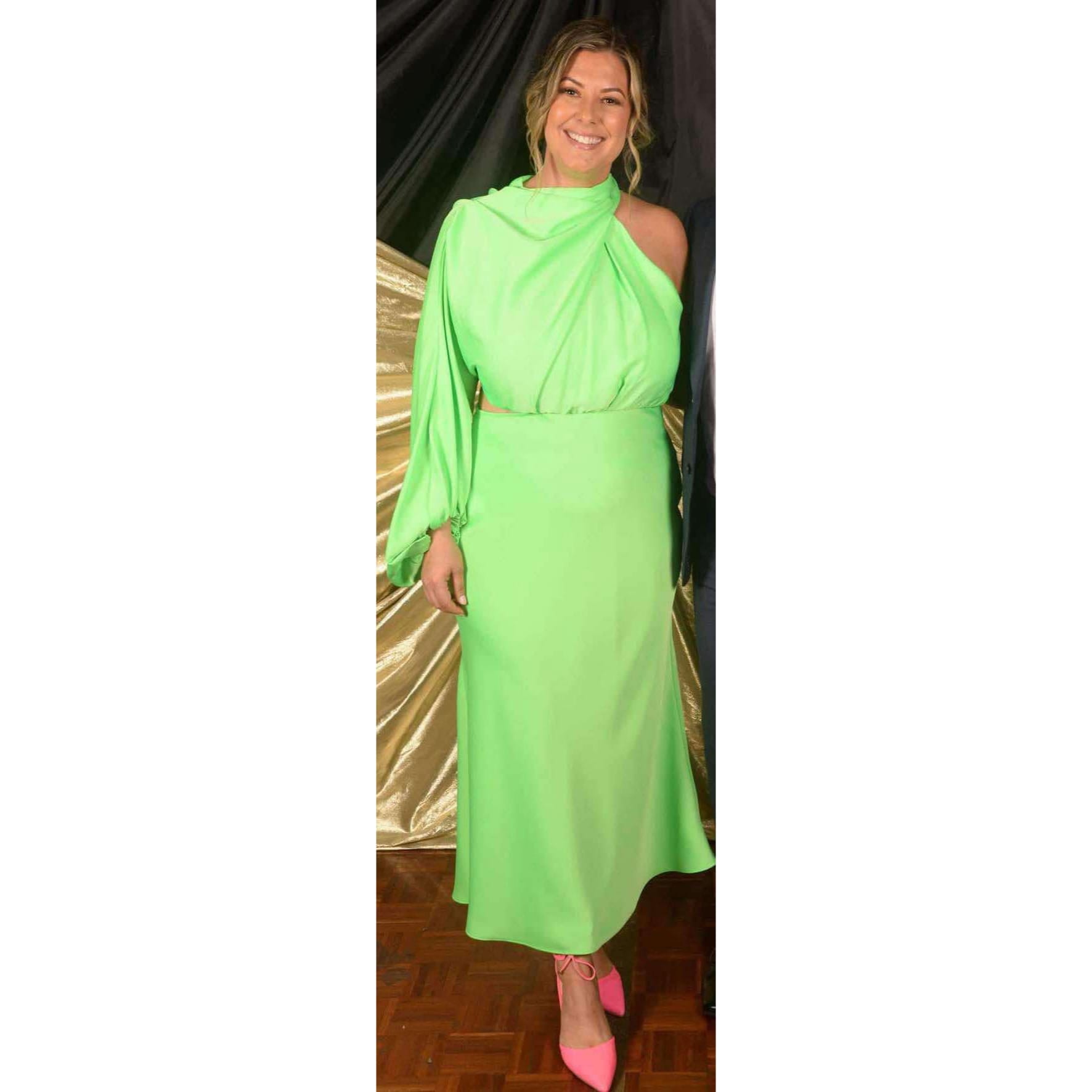 paige spiranac green dress brought a little edge to the greens this week with two different but equally stylish ensembles 900
