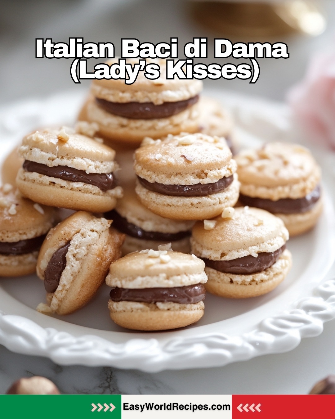 Italian - 🇮🇹 Italian Baci di Dama (Lady’s Kisses) Delicate hazelnut ...