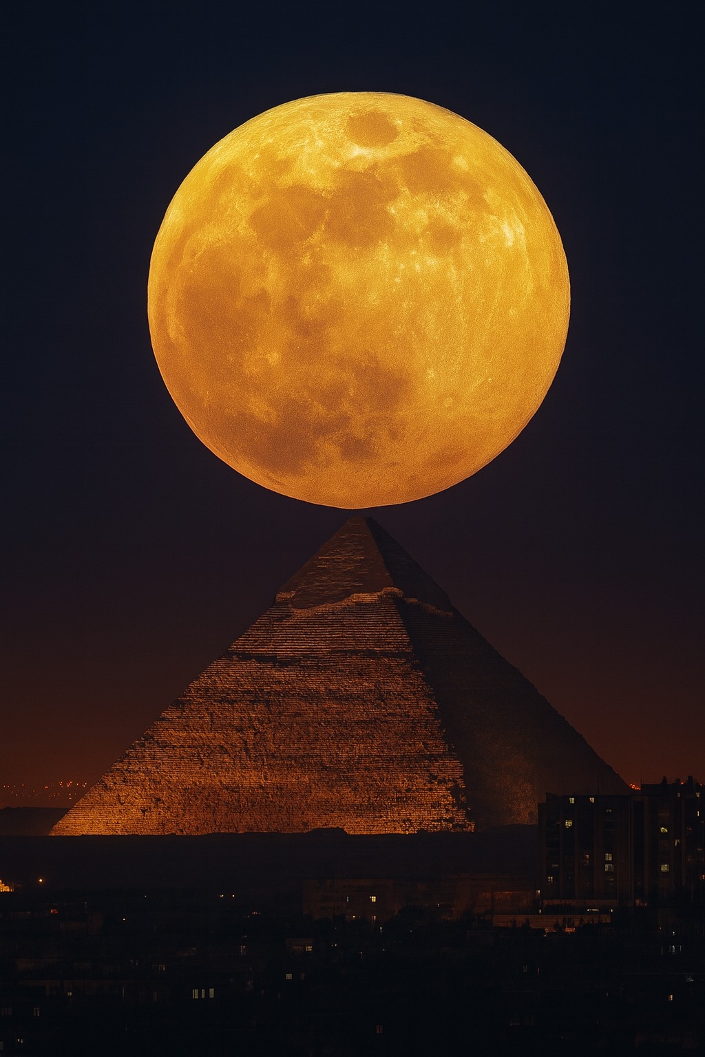 Otherworld - Tonight's Supermoon rising above the Great Pyramids of ...