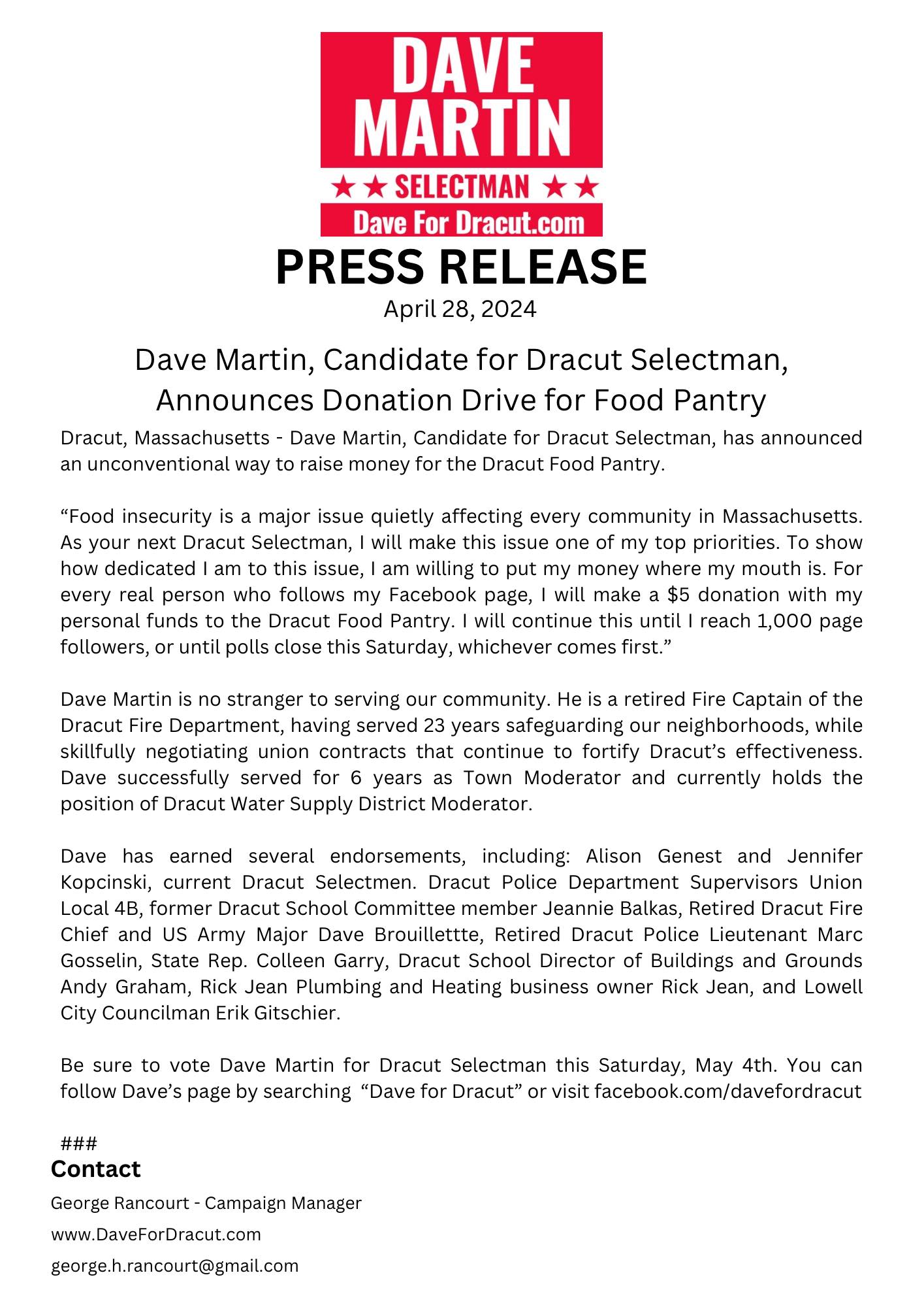 Dave For Dracut