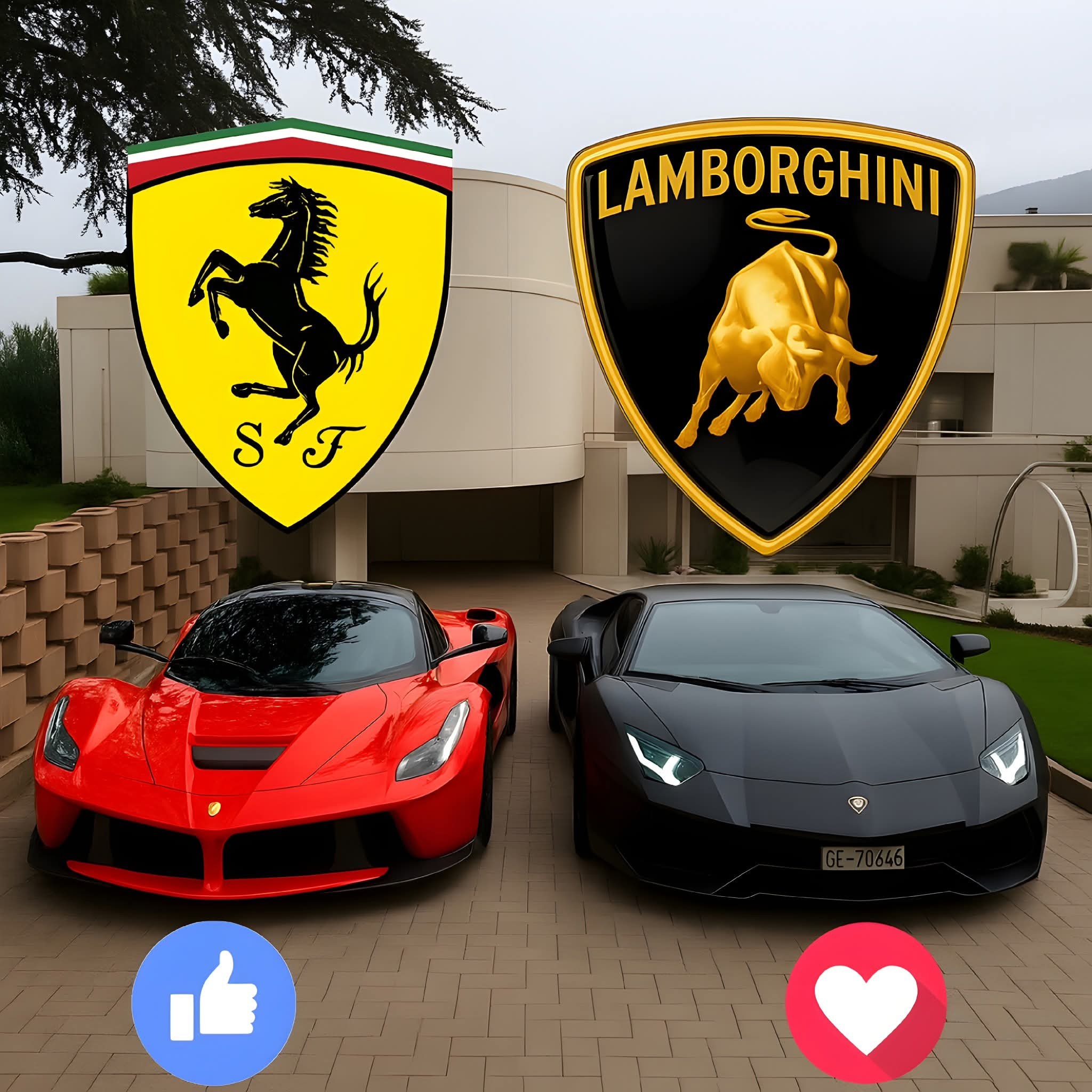 Lamborghini Aventador and Ferrari 488 GTB by Cars Lounge