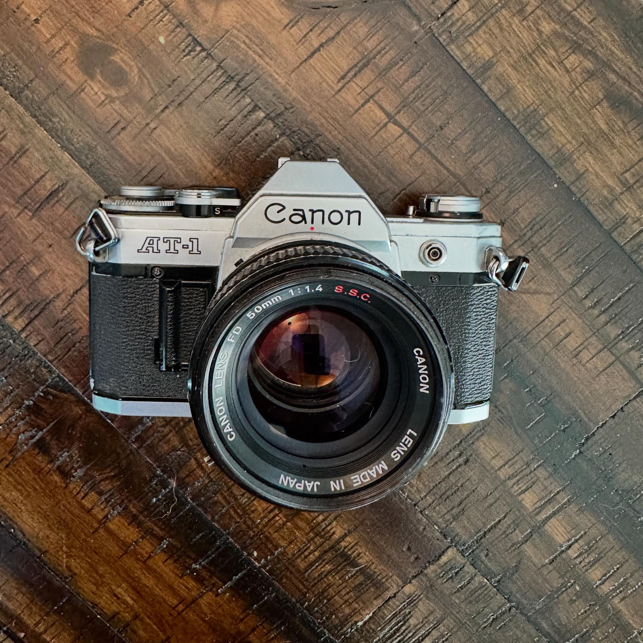 Canon AT-1 with 50mm f1.4 SSC lens thrift store find