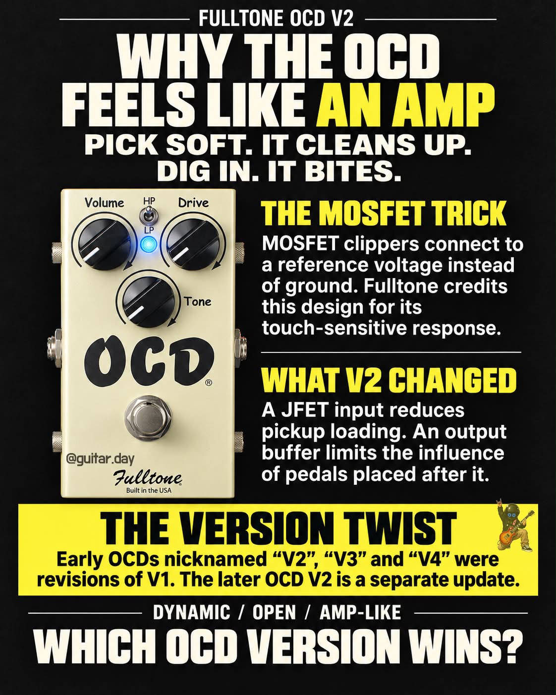 Fulltone OCD versions: 1.4 vs 1.7 differences?