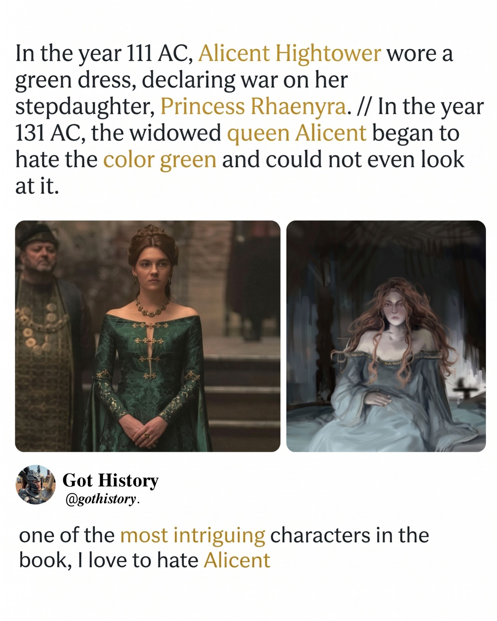 Alicent Hightower's Green Dress: From Power to Trauma Trigger