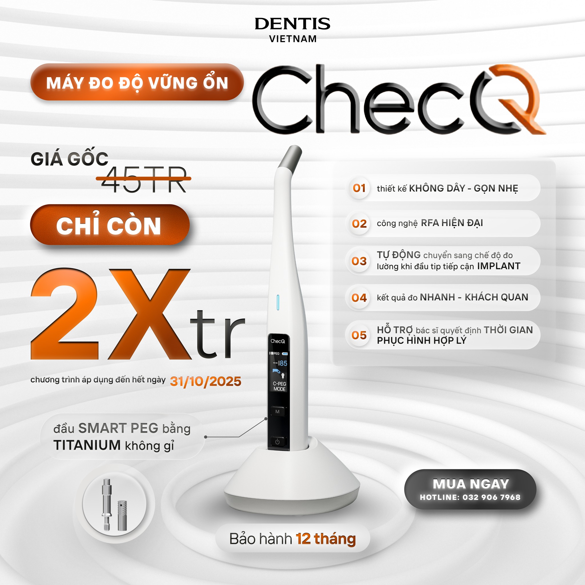 Dentis - ⚡ SIÊU ƯU ĐÃI THÁNG 10 – MÁY ĐO ĐỘ VỮNG ỔN IMPLANT CHECQ ⚡ Quý ...